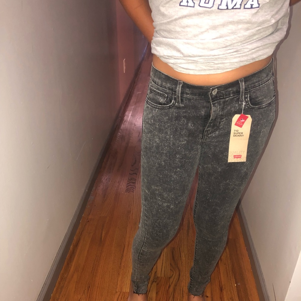 Grey Acid Levi Jeans